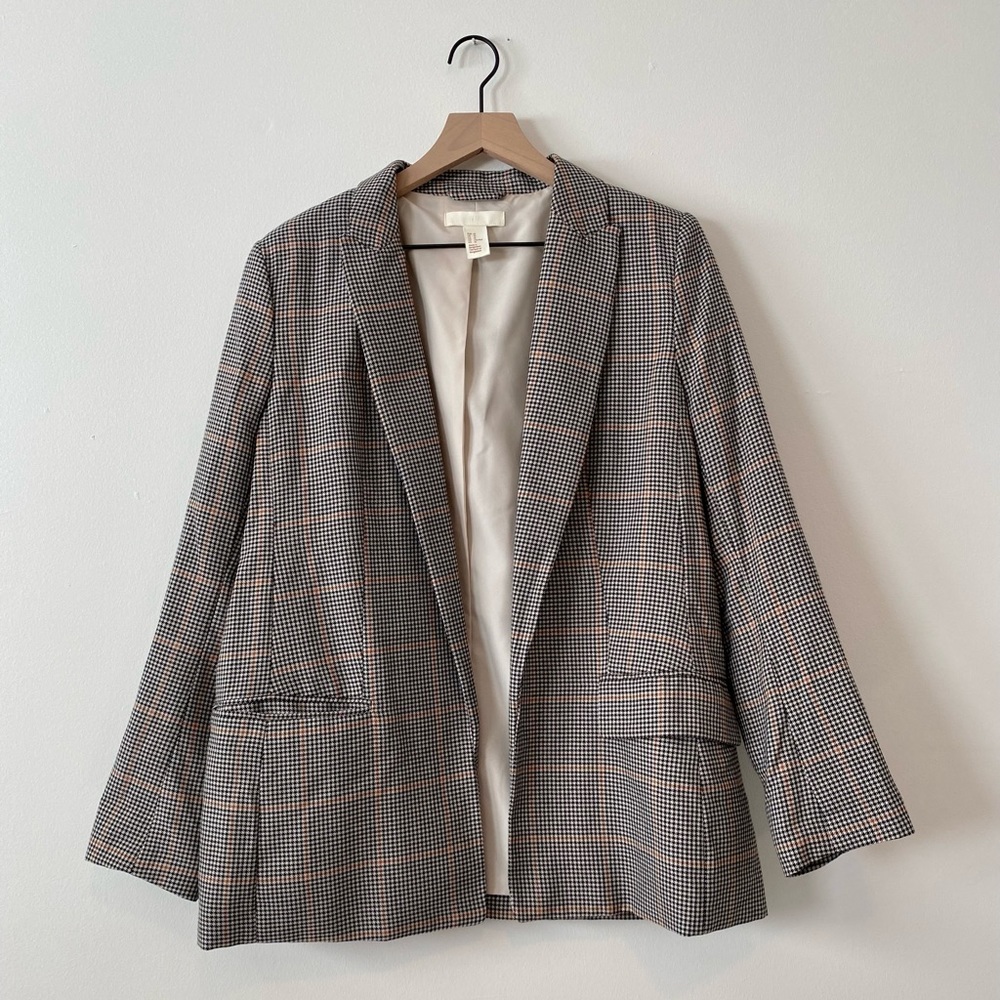 Houndstooth Oversized Blazer